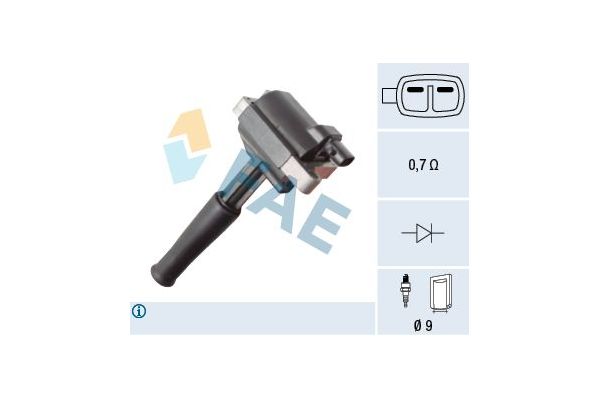 Ateşleme Bobini  Jaguar XK (XK8/XKR) Coupe (X100)(10.1996->)  FAE 80487