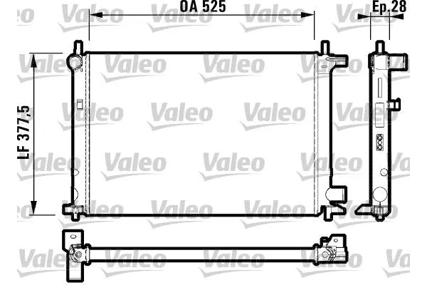 Su Radyatörü  Ford Fiesta Courier (DX)(2000->)  VALEO 732003