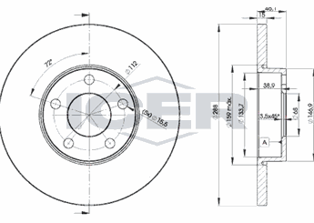 Fren Disk Ayna Ön Sağ ve Sol AYD 51161  4A0615301B 4A0 615 301 B