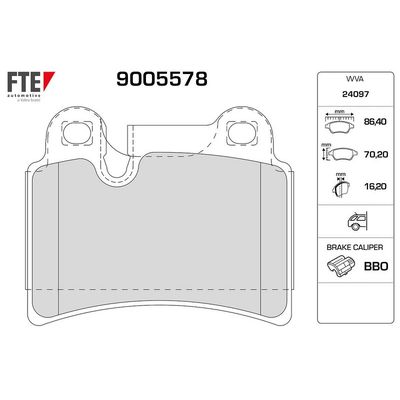 Fren Disk Balata Arka FTE 9005578