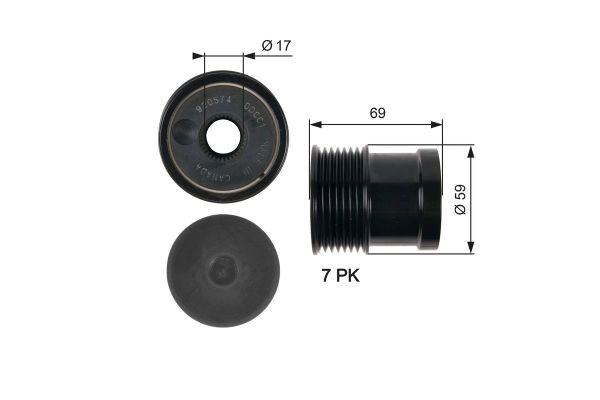 Alternatör Kasnağı  GATES OAP7069