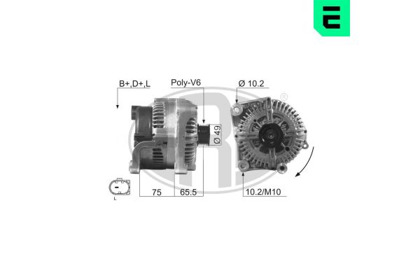 Alternatör  BMW 6 Serisi Coupe (E63)(2003->)  ERA 210505
