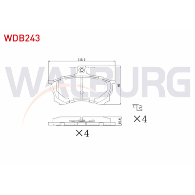 Fren Disk Balata Ön WALBURG WDB243