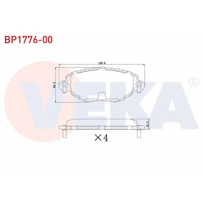 Fren Disk Balata Ön Jaguar X-Type Estate (01.2004->)  VEKA BP1776-00