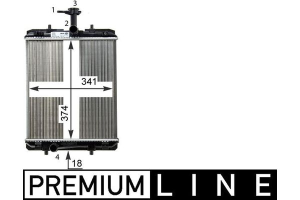 Su Radyatörü  Toyota Aygo (KGB/WNB)(2005->)  MAHLE CR 1114 000P