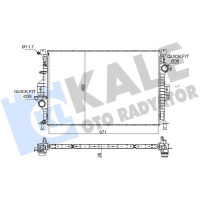 Su Radyatörü  Ford Focus 4/5 Kapı (CB8)(2010->)  KALE 346120