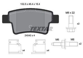 Fren Disk Balata Arka TEXTAR 2454001  425371 4253.71 1611141080 1647873780 425416 425432