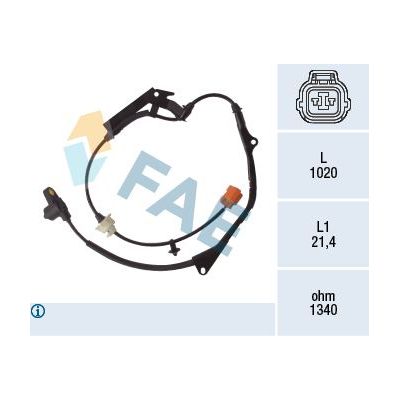 Abs Sensörü Ön Sol Honda Accord Coupe (CG2/4)(06.1998->)  HELLA 6PU 358 217-621