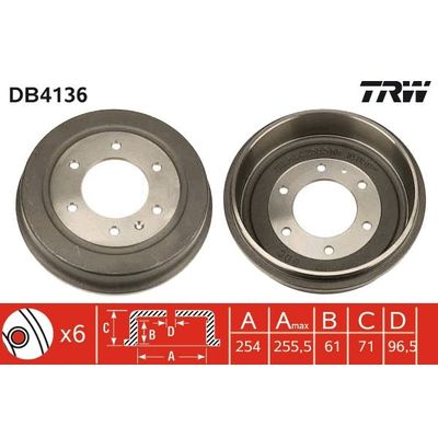 Kampana Arka Sağ veya Sol Opel Campo (1992->)  TRW DB4136