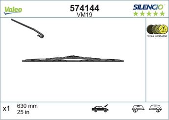 Silecek Süpürgesi Ön  630 mm - 25 inç VALEO 574144  A2108200045 A2108200245 A210 820 02 45