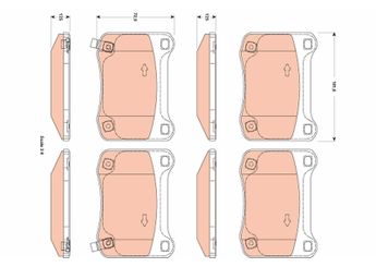 Fren Disk Balata Arka VALEO 671485  44660W030 04466-0W030 44660W031 04466-0W031