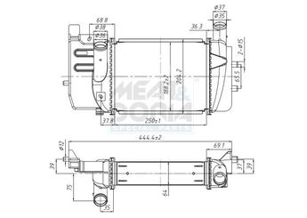 Turbo Radyatörü  DENSO DIT50012  DIT50012 179400N070 179400N090 179400N110