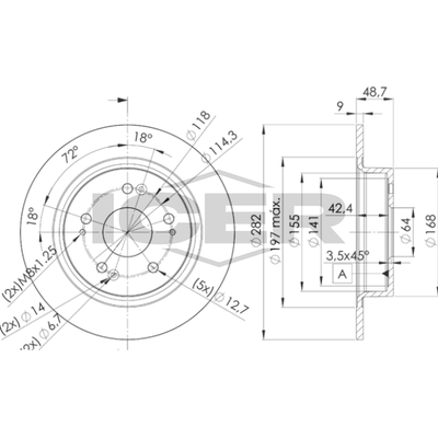 Fren Disk Ayna Arka Sağ ve Sol MGA 50303