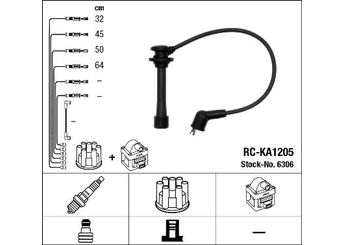 Buji Kablosu  NGK 6306  K9A418140B 0K9A4-18140-B OK9A418140B OK9A-418140B