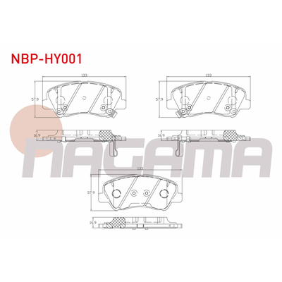 Fren Disk Balata Ön Kia Rio (UB)(2011->)  NAGAMA NBP-HY001