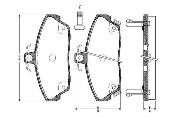 Fren Disk Balata Ön BOSCH 0 986 TB2 190