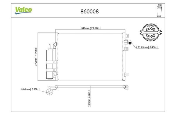 Klima Radyatörü  VALEO 860008