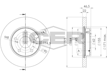 Fren Disk Ayna Ön Sağ ve Sol FRENBU 34414  4351212670 43512-12670