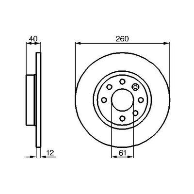 Fren Disk Ayna Ön Sağ ve Sol Volvo Serisi 460 (1989->)  BOSCH 0 986 478 386