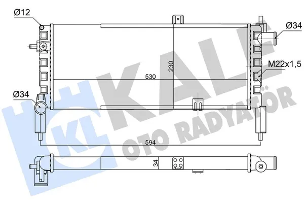 Su Radyatörü  Opel Corsa A (04.1985->)  KALE 363825