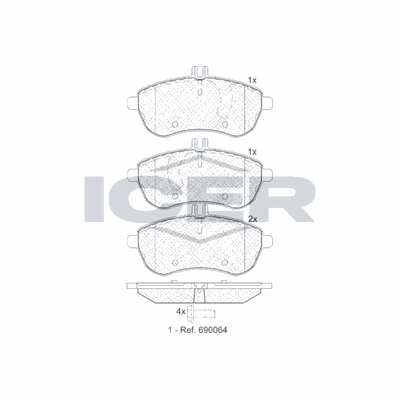 Fren Disk Balata Ön Mercedes C -Serisi Sedan (BM 204)(01.2007->)  SANGSIN SP2284