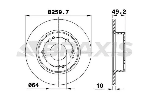 Fren Disk Ayna Arka Sağ ve Sol BRAXIS AE0474