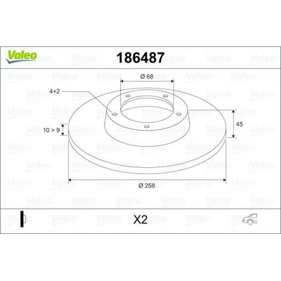 Fren Disk Ayna Arka Sağ ve Sol Nissan Almera (N16/E)(01.2000->)  VALEO 186487
