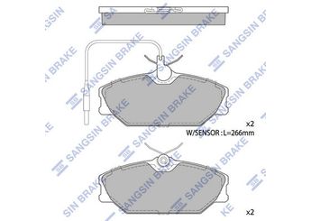 Fren Disk Balata Ön SANGSIN SP1483  7701203730 7701203968 WVA20919 32321800 LU209191 410601531R 6000008895 7701202050 7701202289 7701202896 7701202973 7701203070 7701204220 7701204417 7701206288 7701209077 7701349751 7702202050