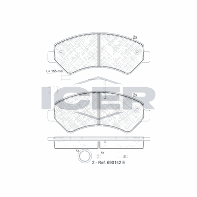 Fren Disk Balata Ön Citroen Jumper P.Van (06.2014->)  FIAT ORJINAL 77367090