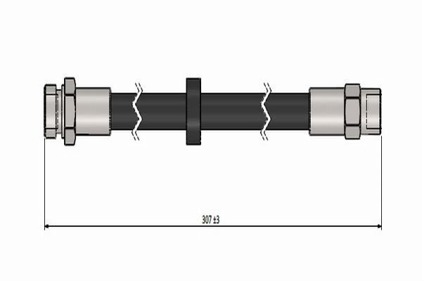 Fren Hortumu Ön Sağ veya Sol Volkswagen Jetta II (165/167)(01.1984->1992)  CAVO C900 889A