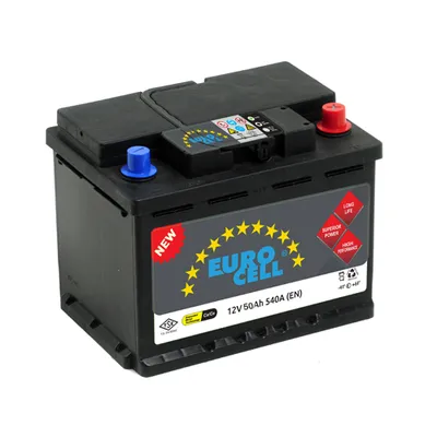 Akü (12V - 50 AH) Lb1 (207×175×175) Alçak   EUROCELL 869916690006
