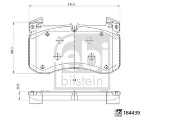 Fren Disk Balata Ön FEBI BILSTEIN 184439  4201906 A0004201906 A000 420 19 06 A0004204603 A000 420 46 03 A0004205002 A000 420 50 02 000 420 19 06 4204603 000 420 46 03 4205002 000 420 50 02