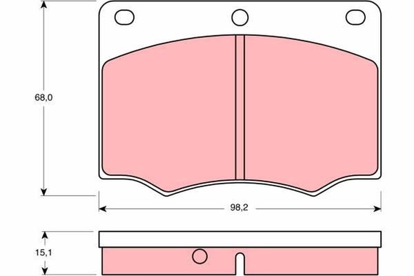 Fren Disk Balata Ön Ford Granada 2/4 Kapı/S.Wagon (1978->)  TRW GDB674