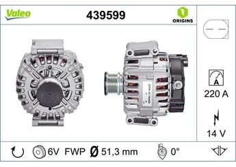 Alternatör  VALEO 439599  A6461540902 6461540902 A64615409020080