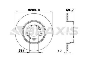 Fren Disk Ayna Arka Sağ ve Sol BRAXIS AE0518  A1404230612 1404230612