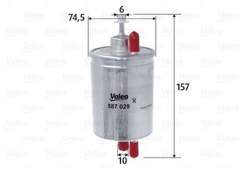 Yakıt Filtresi  VALEO 587029  24773001 5097052AA 5097 052AA 5097053AA 0024773001 24773101 0024773101 24776401 0024776401 A0024773001 A0024773101