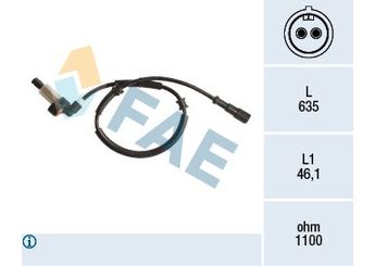 Abs Sensörü Arka Sağ veya Sol FAE 78192  7700832776 77 00 832 776