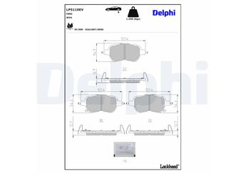 Fren Disk Balata Arka DELPHI LP5110EV  1369895200 STHR3502140