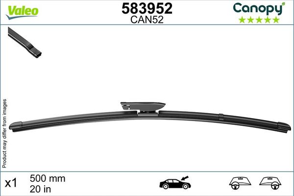 Silecek Süpürgesi Ön  500 mm - 20 inç Audi 200 Sedan/Avant (447)(08.1983->)  VALEO 583952