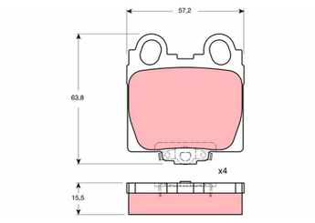 Fren Disk Balata Arka VALEO 671025  446630120 04466-30120 446630121 04466-30121 446630122 04466-30122 446630161 04466-30161 446630190 04466-30190 446630130 0446630130 446630160 0446630160 446622180 0446622180 446630151 0446630151 446651020 0446651020