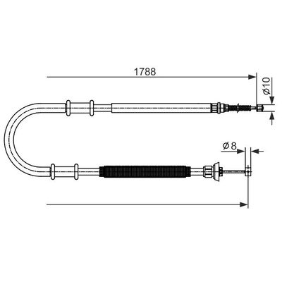 El Fren Teli Arka Sağ veya Sol Fiat Doblo (119) Panorama (08.2005->)  BOSCH 1 987 482 590