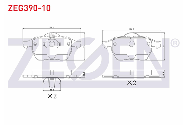 Fren Disk Balata Ön Opel Vectra A (1988->)  ZEGEN ZEG390-10