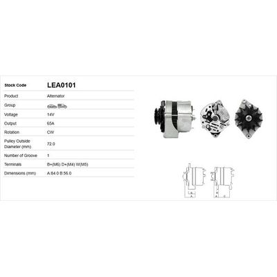 Alternatör  LUCAS ELEKTRIK LEA0101