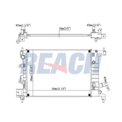 Su Radyatörü  Chevrolet Aveo Sedan (2011->)  ORİS BCH293016