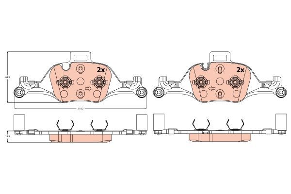Fren Disk Balata Ön BMW X5 Serisi (G05)(08.2018->)  TRW GDB2213