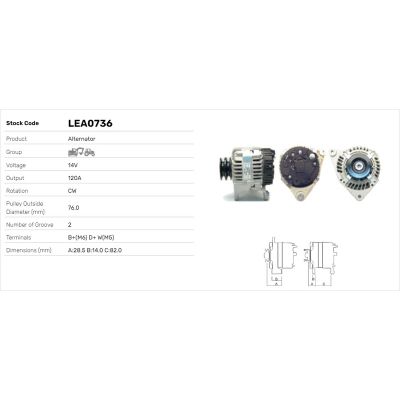Alternatör  LUCAS ELEKTRIK LEA0736