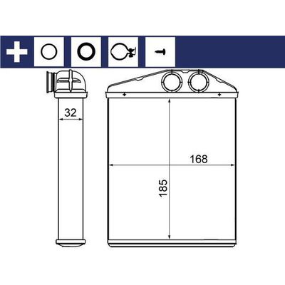 Kalorifer Radyatörü  Opel Signum (07.2005->)  MAHLE AH 13 000S