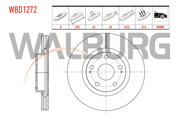 Fren Disk Ayna Ön Sağ ve Sol WALBURG WBD1272