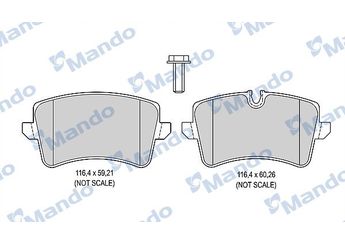 Fren Disk Balata Arka MANDO MBF015387  MBF015387 4G0698451 4G0 698 451 4G0698451A 4G0 698 451 A 4G0698451B 4G0 698 451 B 4G0698451C 4G0 698 451 C 4G0698451H 4G0 698 451 H 4G0698451J 4G0 698 451 J 8K0698451B 8K0 698 451 B 4GD698451
