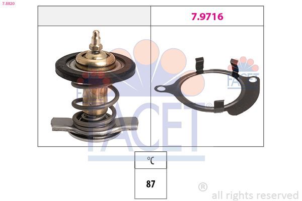 Termostat 87 °C  Volkswagen Touareg (7LA)(11.2002->2006)  BITAPART BVO204004